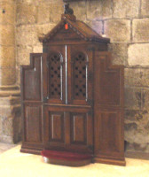 Pilgrim confessional from Santiago de Compostela in Spain